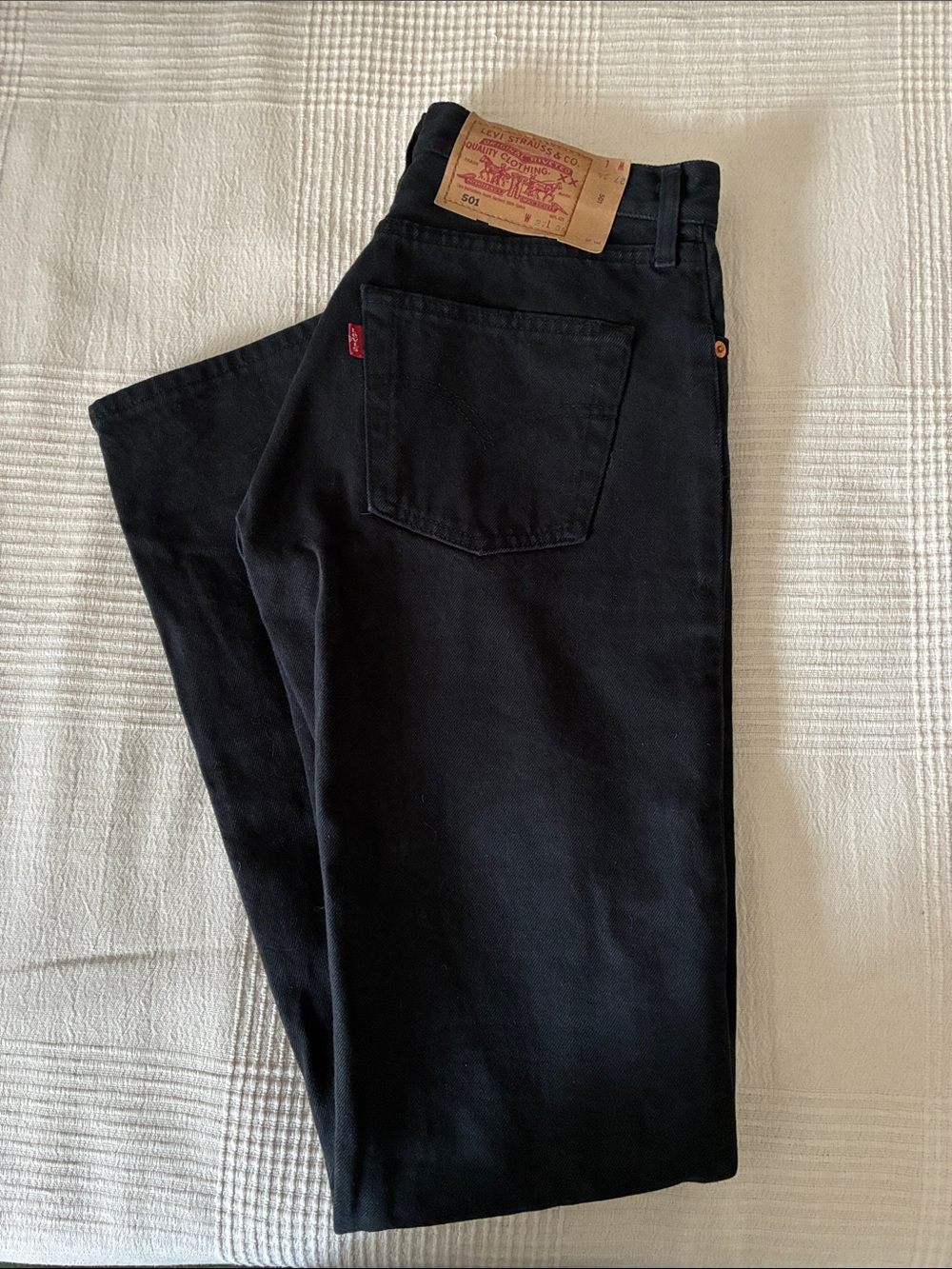 Women’s Levi's Slim Straight Buttonfly Jeans in Black